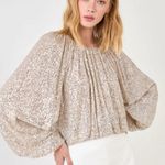 Endless Rose NWT Boutique Sequin Blouson Top Sz M Photo 4