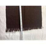 Womens Chocolate Brown Fringed Wool Blend 49in Scarf SKU 7142 Photo 3
