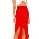 superdown  Revolve Arielle Slit Tulip Maxi Skirt Red Sz Medium Holiday Christmas Photo 0