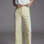 Anthropologie Maeve The Colette Embroidered Crop Wide-Leg Pants, Size 28P Photo 3