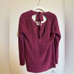 Sézane Sezane Ernestine knit metallic flowy sweater sz xs in burgundy Photo 7