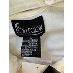 Ny Collection Off White Zipper Faux Fur Collar/Sleeve Jacket Size Smalll Photo 4