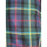 J.Crew Plaid Shawl Wrap Green Blue Tartan Fringe Scarf Pockets Preppy Classic Photo 9