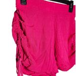 La Gypsy  Women's Shorts Size Large Medium Pink Rayon Scrunch Photo 2