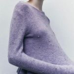 ZARA NWT KNIT SWEATER WITH BEADING Photo 2