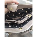 Anne Klein Faux Leather Bag Beige Neutral Handbag Gold Tone Hardware Purse Photo 3