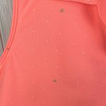 Lady Hagen Women's V-neck Golf Tank Top Neon Orange Polka Dot Logo Size Medium Photo 3