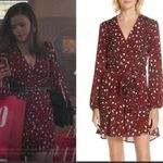 ALC Frank A.L.C. Red & Black Leopard Print Silk Mini Wrap Dress Size 4 Photo 14