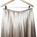 Bloomingdale's Womens 100% Silk Satin Pants 18W Champagne Quiet Luxury Pull On Tan Photo 7
