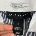 Lane Bryant  The Allie Crop Pants gray white stripes size 20 Photo 9