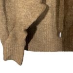 H&M Tan Long Batwing Sleeve Hooded Drawstring Neck Knit Sweater Women Sz L Photo 3