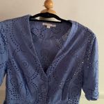Jonathan Simkhai Blue Belted Eyelet Jumpsuit Size 0 Photo 4