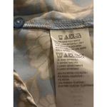 Denim Company Floral Print Button Up Shirt Women's Blue White Casual Top Size L Photo 5