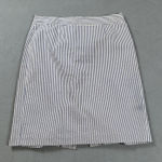 Banana Republic  Pencil Skirt Women 10 Blue White Striped Classic Business Casual Photo 0