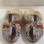 Free People  textile damon cozy mules in blue combo size 36.5 Photo 64