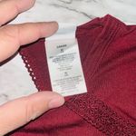 Disney  | Long Sleeve Shirt Keyhole Lace Minnie Mouse | Maroon | Womens | M Photo 6