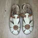 Pikolinos Womens 8 Valarta Sandals Leather T Strap Flower Brown Covered Toe Photo 3