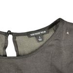 Who What Wear  Tiered Ruffle Blouse Size S Black Short Sleeves Flowy Oversized Photo 3