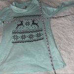No Boundaries   Cowl neck  Soft Sweater  size medium Glittery Reindeer holiday Photo 5