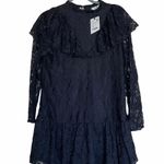 ZARA NWT Stella Black Lace Long Sleeves Romper Dress Bloggers Fav Ruffle Photo 6