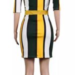 Above The Knee Fashionably Striped Dress Multiple Size L Photo 1