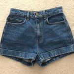 American Apparel Denim High-waisted Cuff Shorts Photo 0