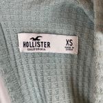 Hollister NWT  Womens XS Waffle Knit Tie Front Long Sleeve Top Cutout Back Photo 2