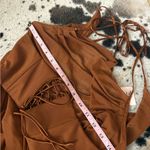 Oh Polly NOELANI Halter Neck Corset Mini Dress in Brown Size 8 NWT Photo 8