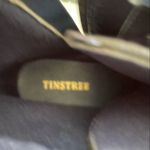 Tinstree Combat Boot Metallic Blue Printed Lug Sole 8 Eye Lace Up Boots Size 6 Black Photo 11