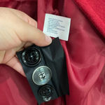 st. john's bay St. John’s Bay Cashmere And Wool Blend Pea Coat Deep Red Size Medium NWOT Photo 5