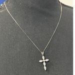 Charter Club NIB Holy Cross Necklace & Earrings Set - Silver Tone Cubic Zirconia Photo 12