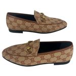 Gucci Jordaan Canvas GG Monogram Horsebit Loafers in Beige Ruggine Rust Photo 6