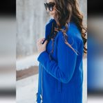 J.Crew  Cocoon Italian Wool Stadium Cloth Coat Nello Gori Royal Blue Size 6 Photo 1