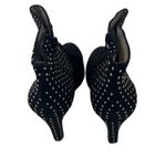 INC International Concepts Heeled Booties Womens 8.5 Black Suede Studded Glam Photo 2