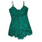 Jack by BB Dakota  Anthropologie Lace Romper Sleeveless Green‎ V-Neck Size 4 Photo 9