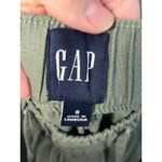 Gap  Women's Linen Blend Olive Green Drawstring Wide Leg Casual Pants Size‎ S Photo 3