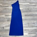 CHAPS NWT Blue One Shoulder Full Length Formal Gown Maxi Dress J33 Photo 7