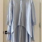 ZARA High Low Shirt Dress Light Blue Size XS Photo 0
