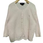 Ralph Lauren  Polo Golf Vintage L Pink Cotton Knit Cable Knit Cardigan Sweater Photo 1