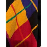 I B Diffusion Black Multi Color Argyle Diamond Knit Cardigan Sweater M Size M Photo 3