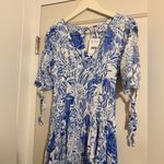 Free People $168 Blue Forever Always Dress Floral Midi Spring Coquette Fairy Photo 3