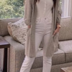 Anthropologie Donni Cardigan Womens OSFA Ribbed Stripe Open Front Jacket Pockets Green Size undefined Photo 1