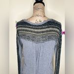 Free People  Gray Waffle Knit with Embroidery Thermal Tunic Sz XS Photo 8