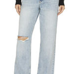 frame denim Frame High N Tight Wide Leg Jeans in Bilson Rips size 25 Photo 0