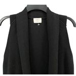 Wilfred Long Knit Vest Womens Small Black Sleeveless Open Front Pockets Duster Photo 3