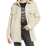 Thread and Supply Heather Ivory Faux Fleece
Shirt Jacket Shaket Womens Small Photo 0