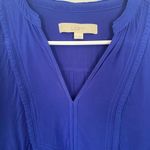 Loft  Royal Blue Long Sleeve Blouse Photo 4