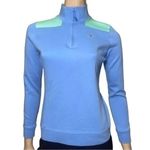 Vineyard Vines  Womens Size XS Blue Seafoam Green Quarter Zip Pullover Sweatshirt Photo 2