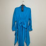 Elegant Blue Midi Dress Size M Photo 1