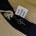 Jessica Simpson Animal Print Ribbon Straw Hat Photo 4